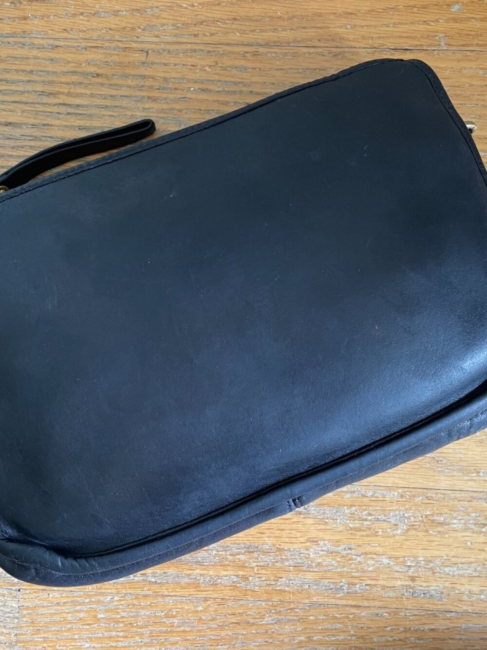 Vintage 70s Coach NYC Basic Bag Black Leather Purse 9455 Pre Creed Bonnie Cashin - Picture 6 of 7